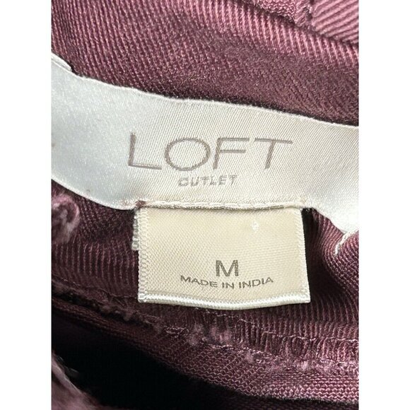 Loft Outlet Jacket Womens Medium Plum Field Jacket Cinch Tie Waist Cargo Pockets - Picture 3 of 12